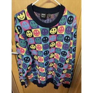 WESC Knitted Neck Sweater  Pop Smiley Men’s Large/Women’s Extra Large